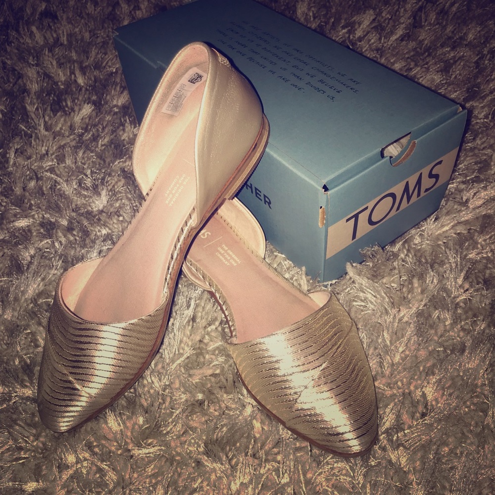 TOMS D’Orsay Flats (Rose Gold)